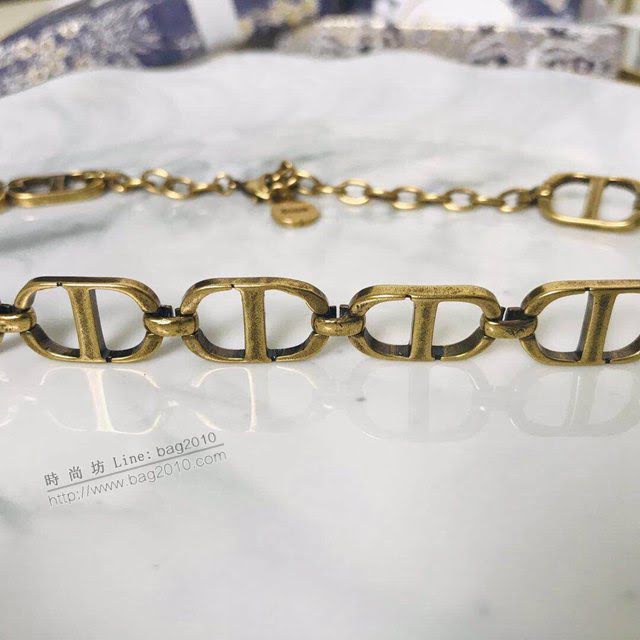 Dior飾品 迪奧經典熱銷爆款復古金色女項鏈  zgd1142